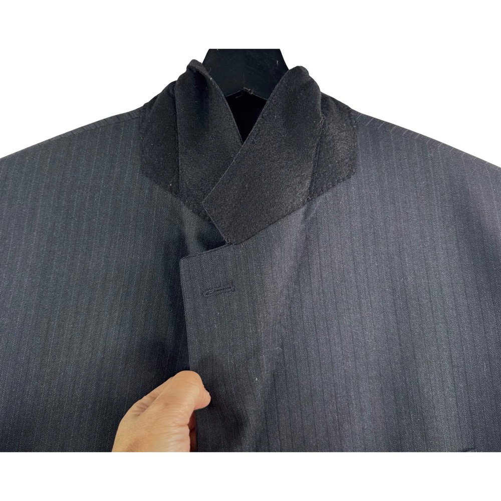 VTG Ralph Lauren Blazer Mens sz 42 charcoal Pinstripe Wool Sport Coat Jacket - Picture 5 of 9